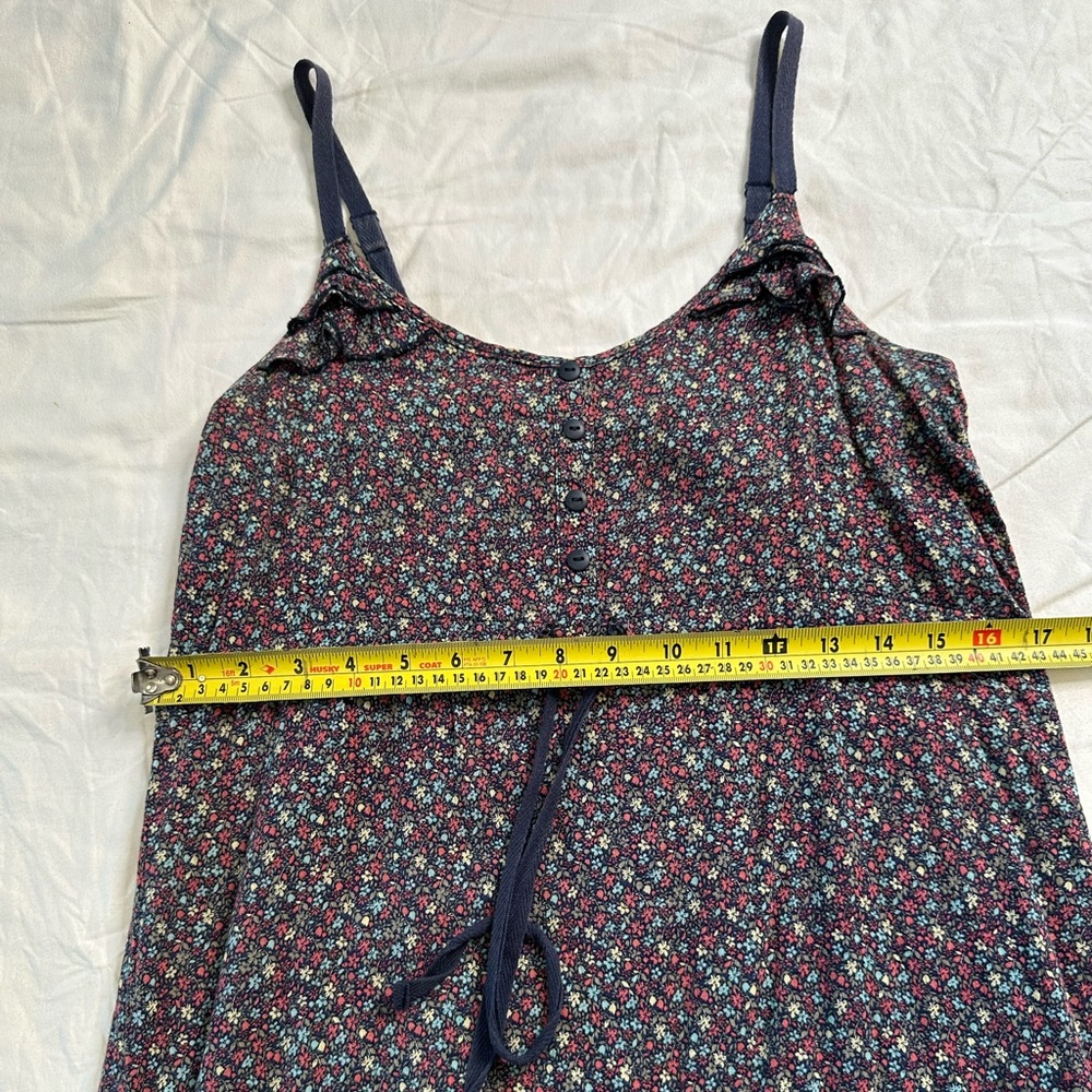 Mossimo Supply Co. Floral Sundress Navy Cotton Adjustable Strap Cottagecore S - Picture 11 of 12